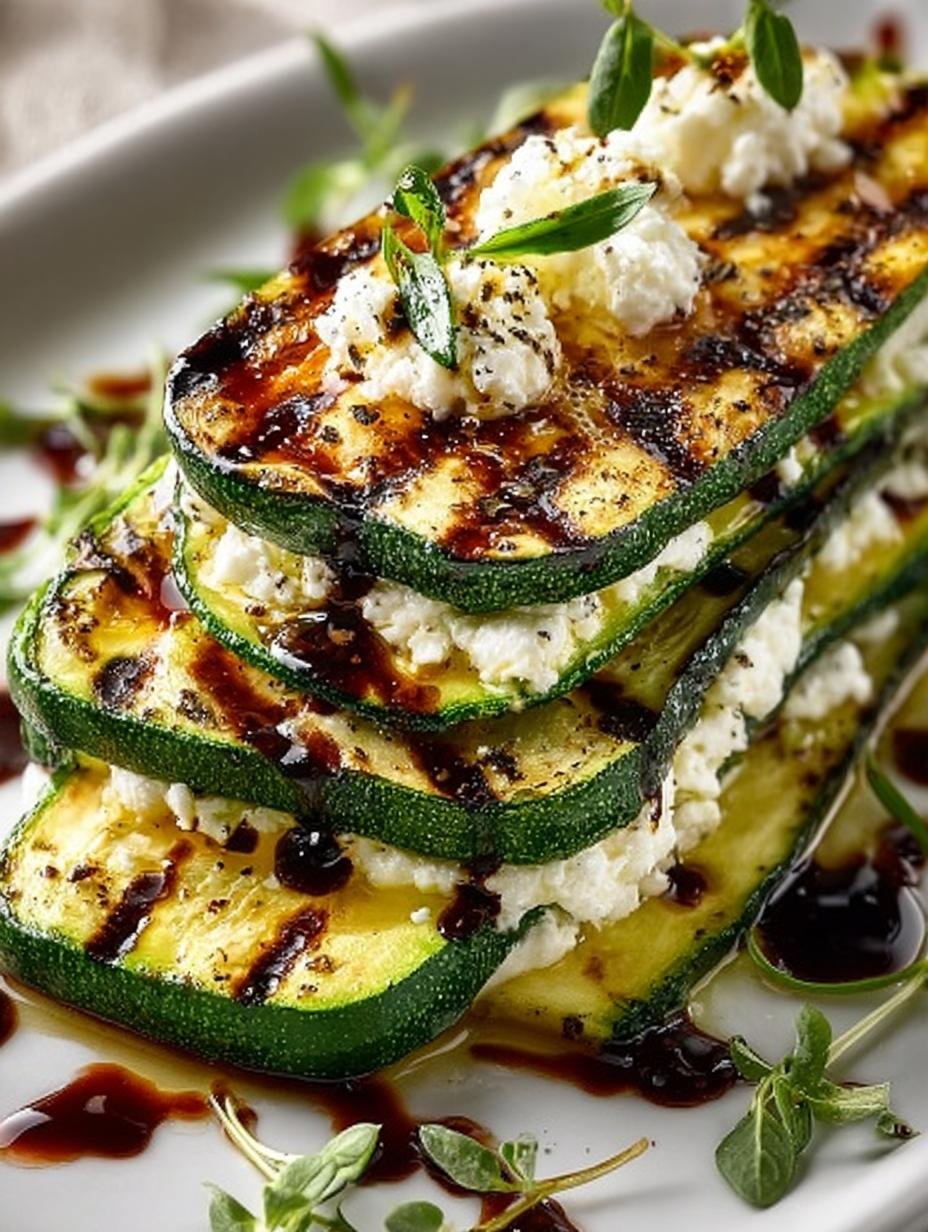 Delicious Grilled Zucchini Goat Cheese with Honey - Grilled Zucchini Goat Cheese - additional detail