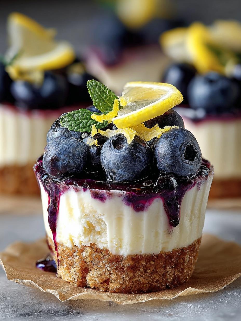 Lemon Blueberry Cheesecake Cups