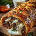 Mozzarella Cheese Steak Stromboli