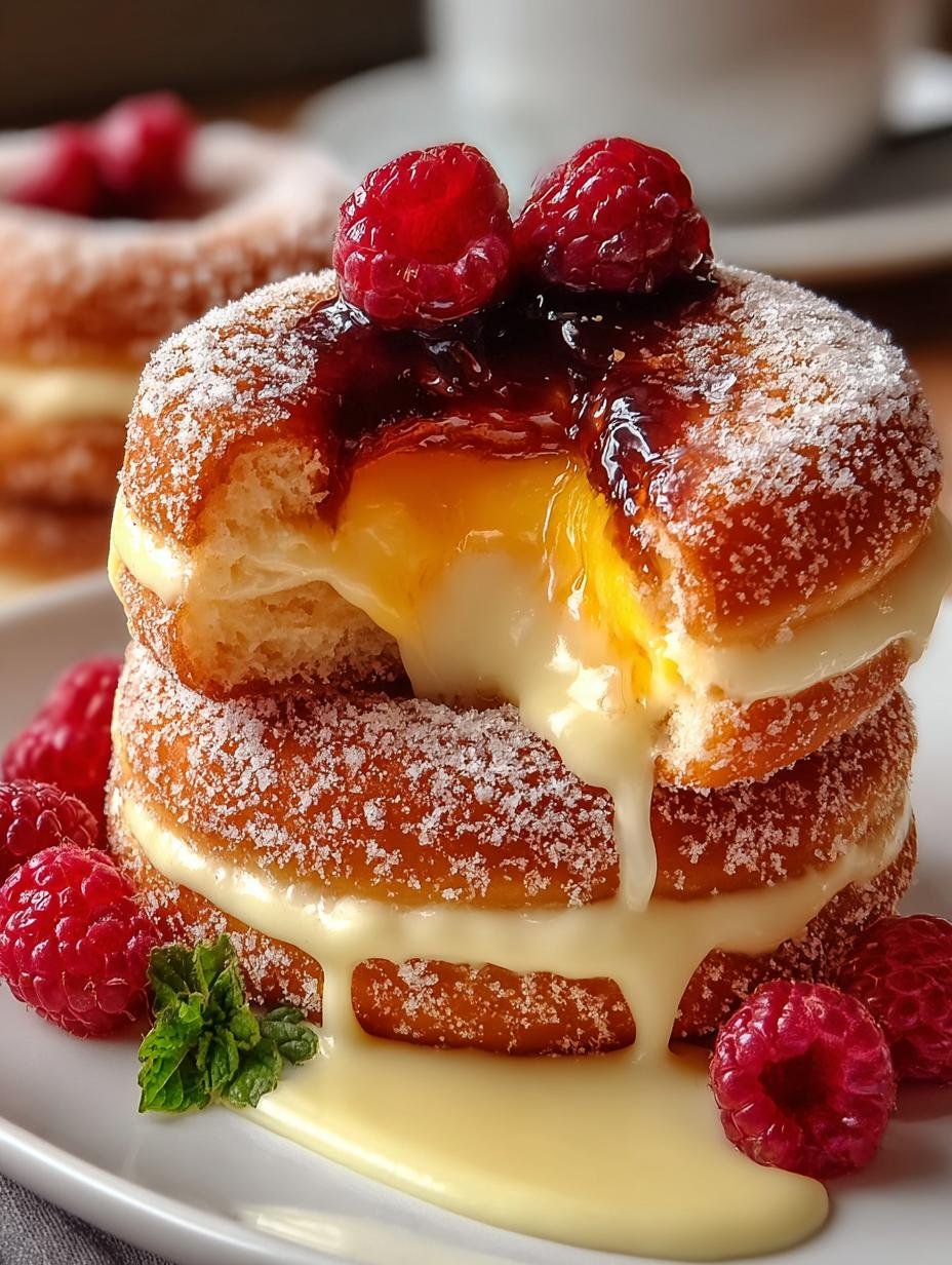 Classic Peach Cobbler Cheesecake Donuts Recipe - Peach Cobbler Cheesecake Donuts - main visual representation