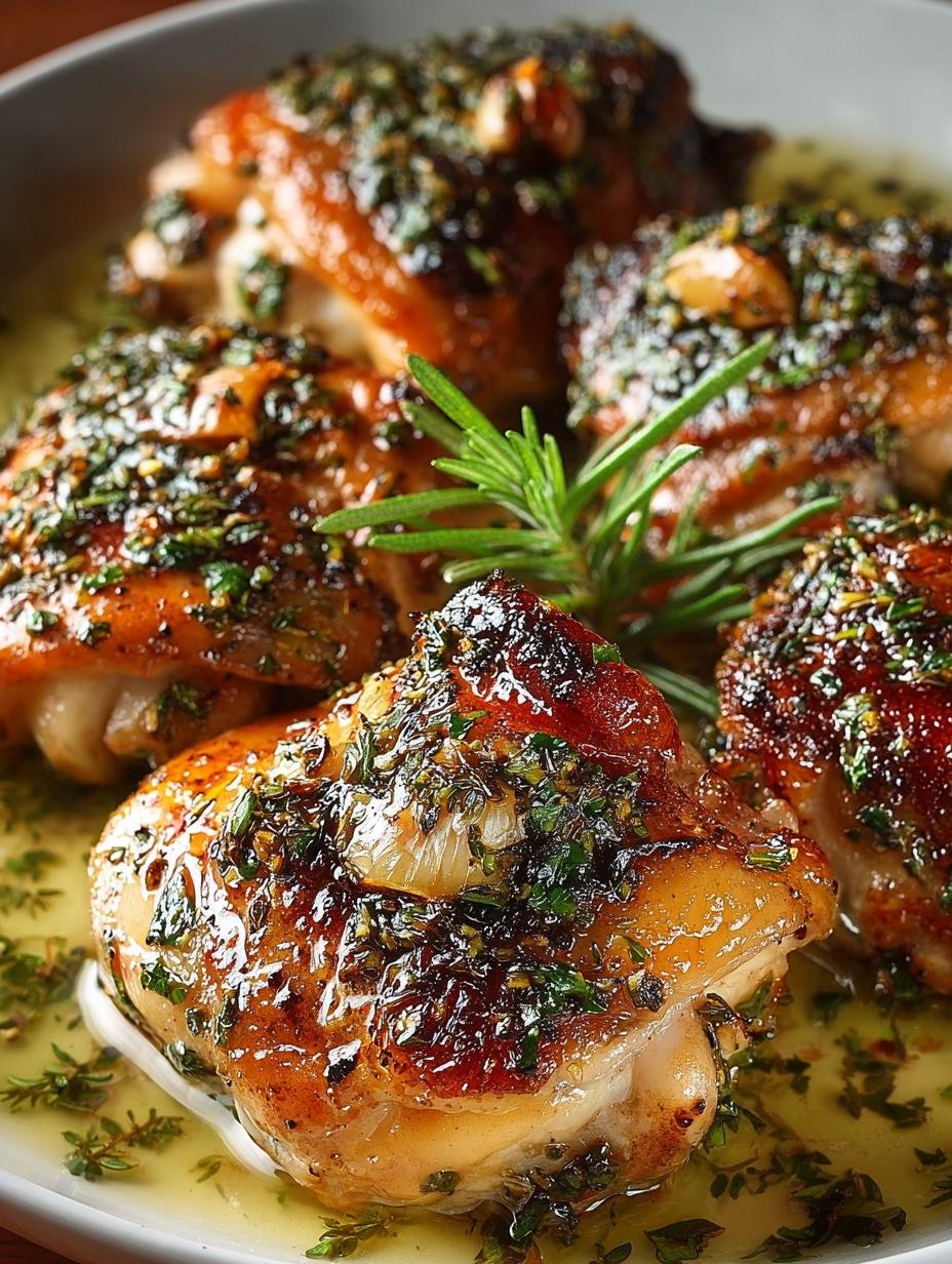 Seared Chicken Thighs Garlic