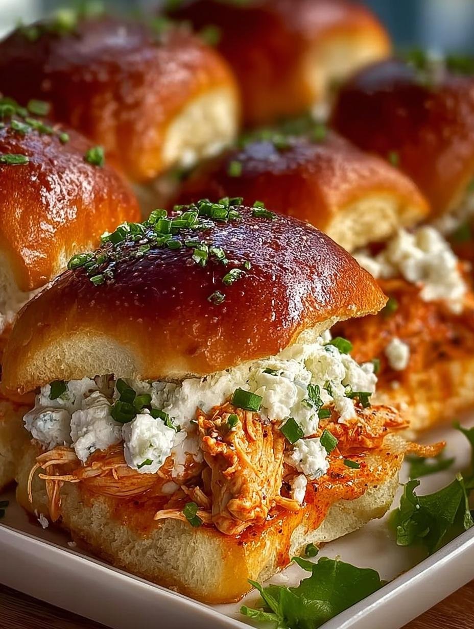 Spicy Buffalo Chicken Sliders: 12 Irresistible Bites - Spicy Buffalo Chicken Sliders - additional detail