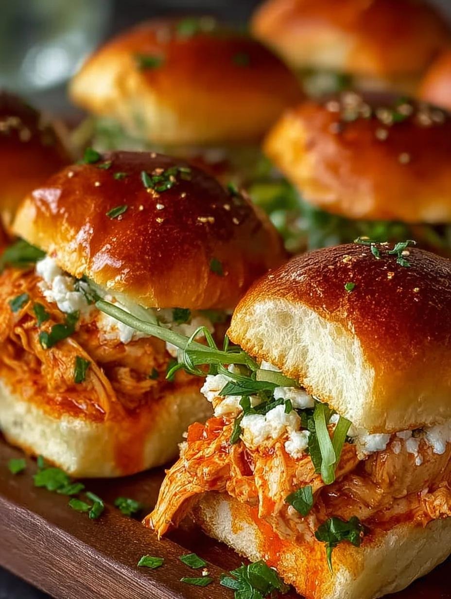 Spicy Buffalo Chicken Sliders