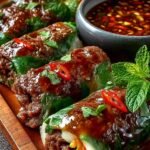Thai Basil Beef Rolls