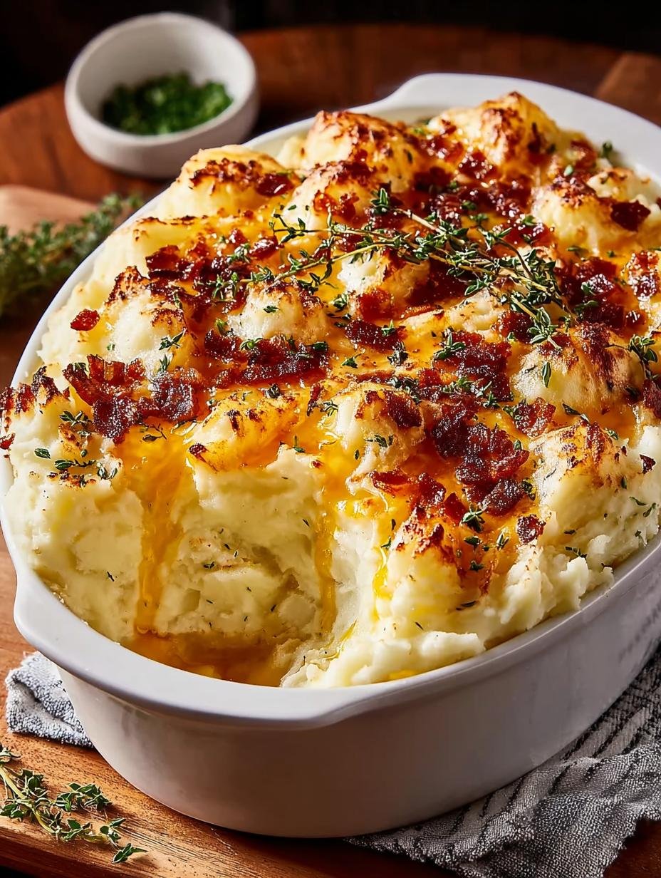 Twice Baked Mashed Potatoes