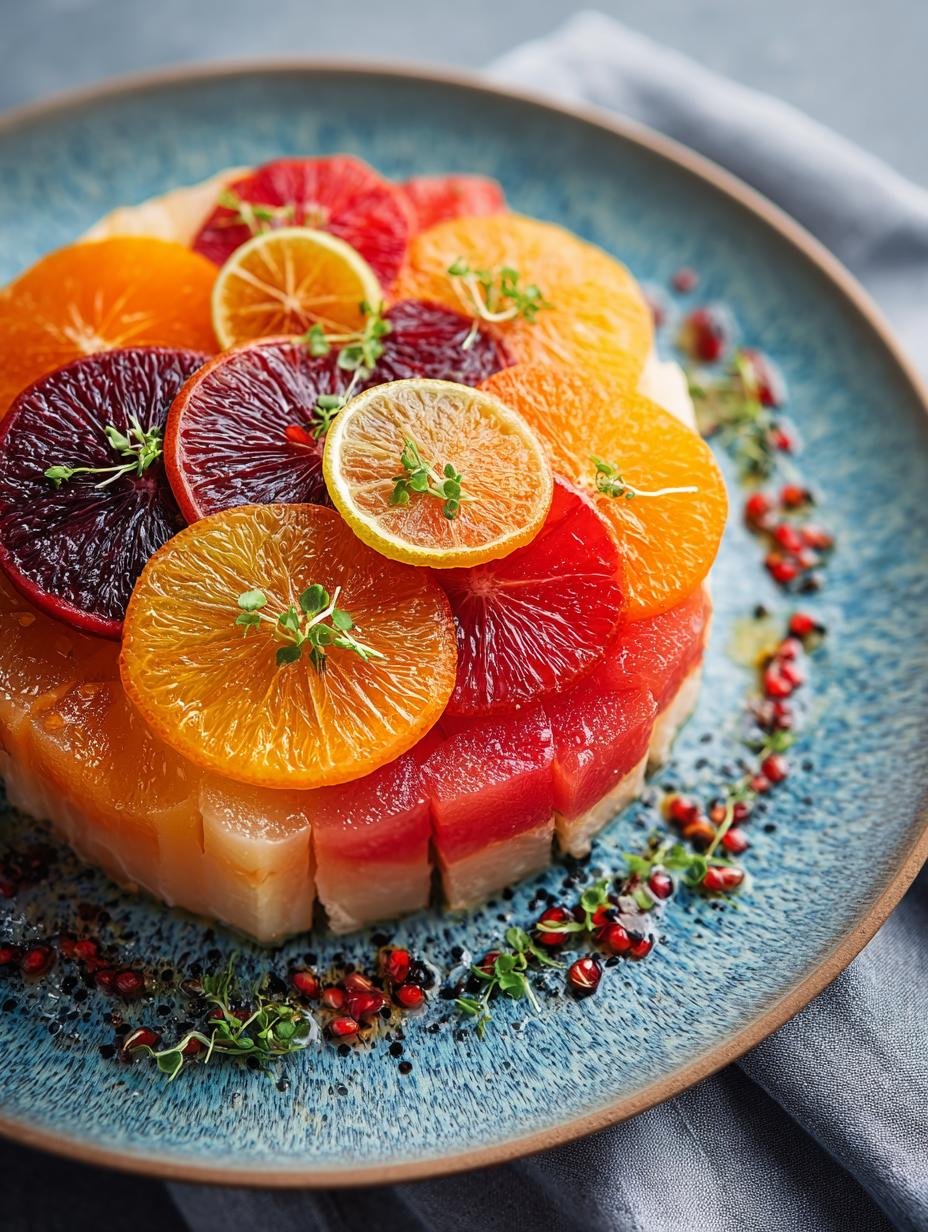 Upside Down Ombre Citrus: 5 Zesty Cake Variations - Upside Down Ombre Citrus - main visual representation