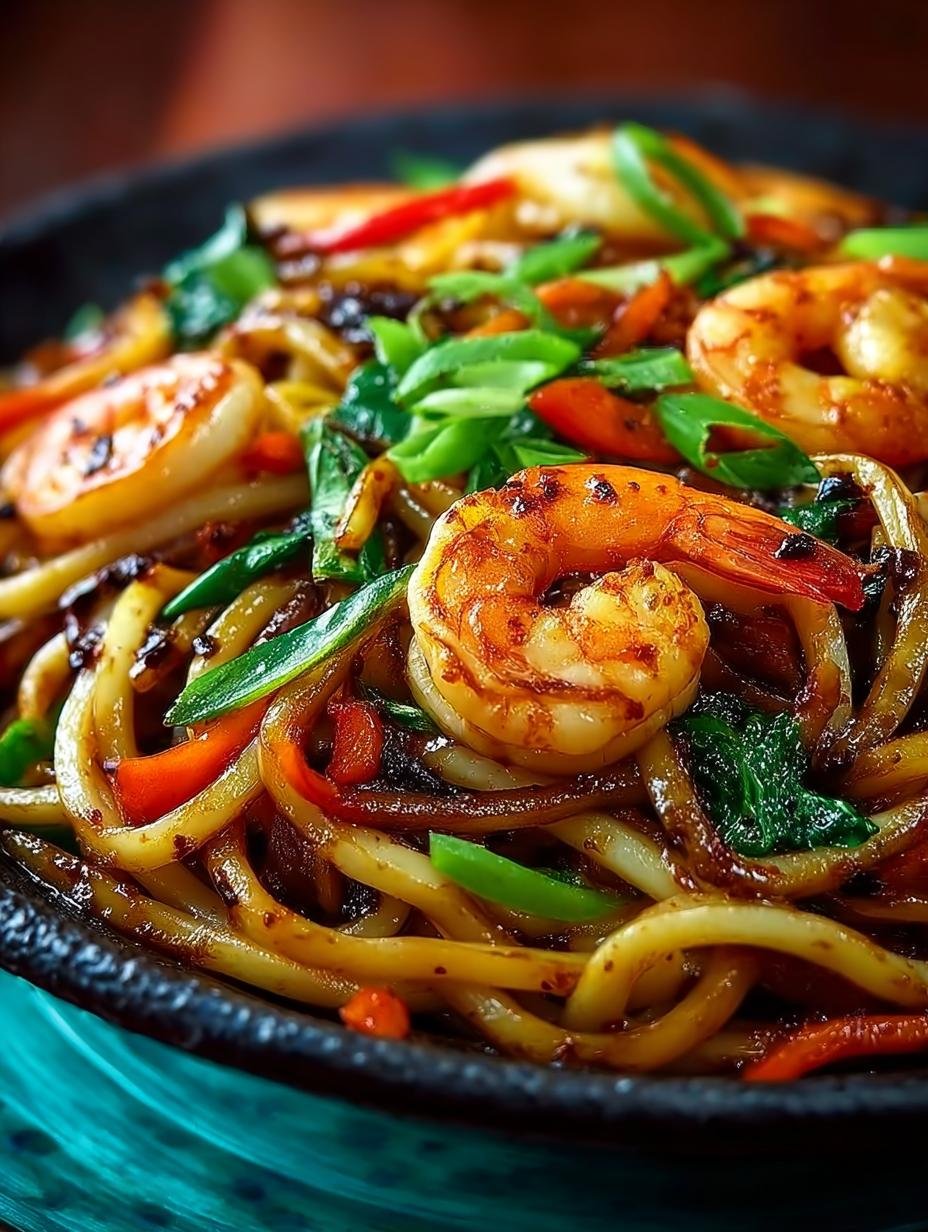 Yaki Udon with Shrimp
