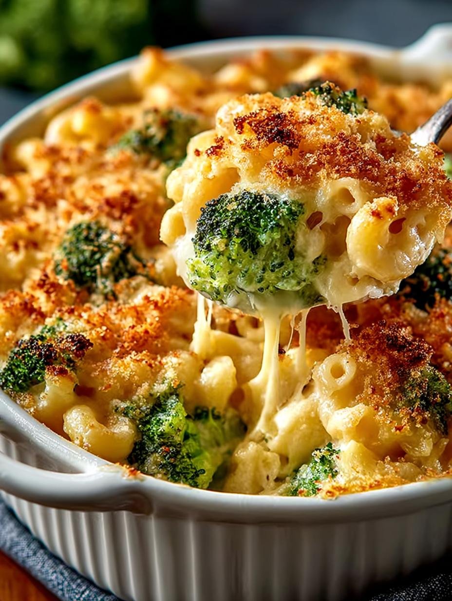 Delicious Baked Broccoli Mac Cheese for Family Dinner - Baked Broccoli Mac Cheese - additional detail