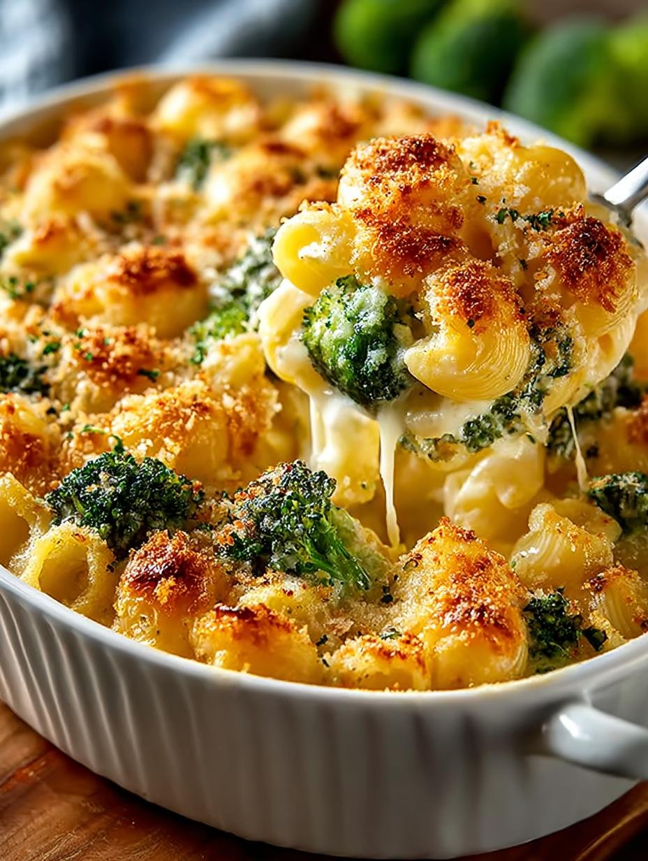 Delicious Baked Broccoli Mac Cheese for Family Dinner