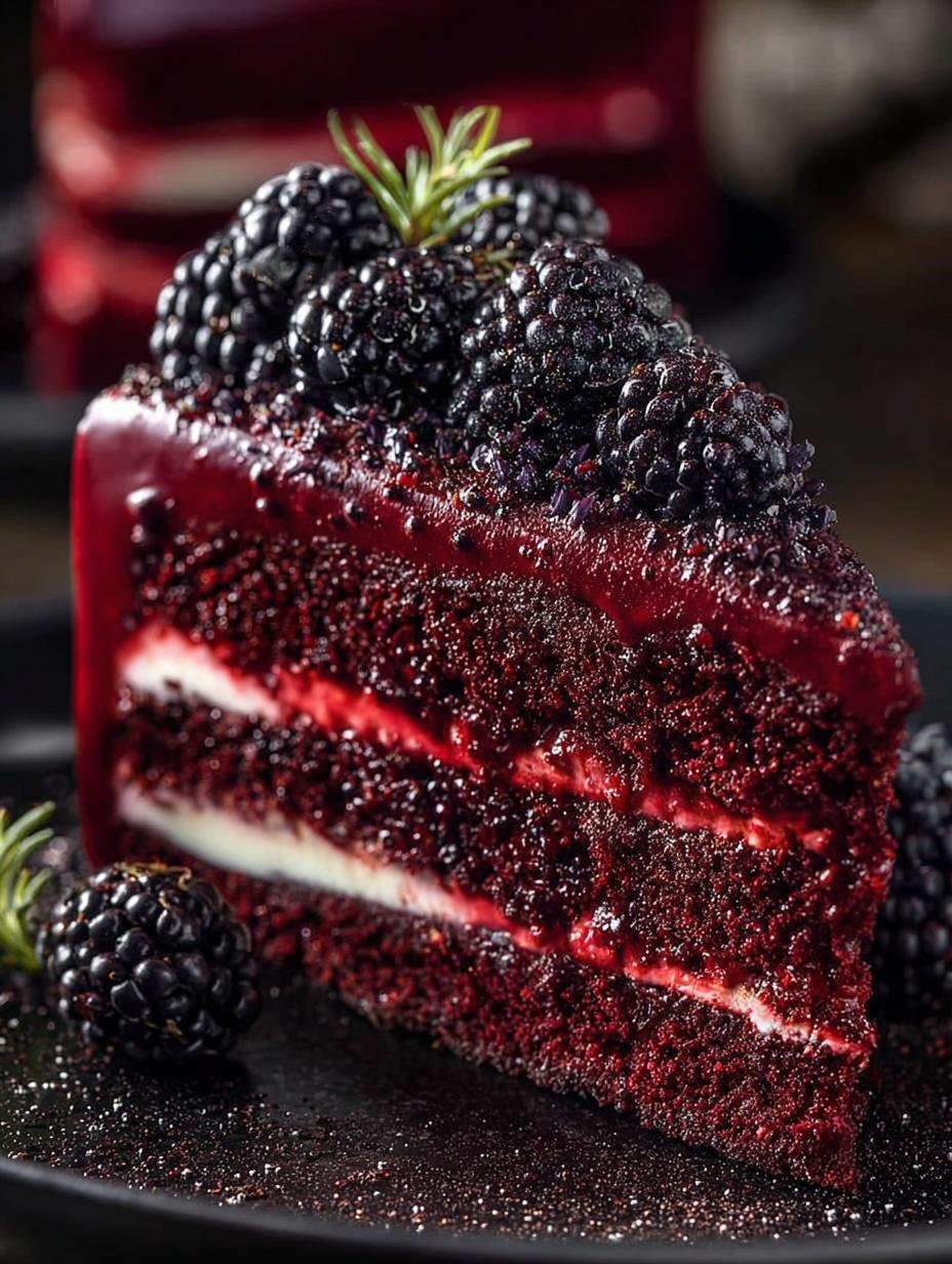 Blackberry Velvet Gothic Cake: A Decadent Delight - Blackberry Velvet Gothic Cake - additional detail