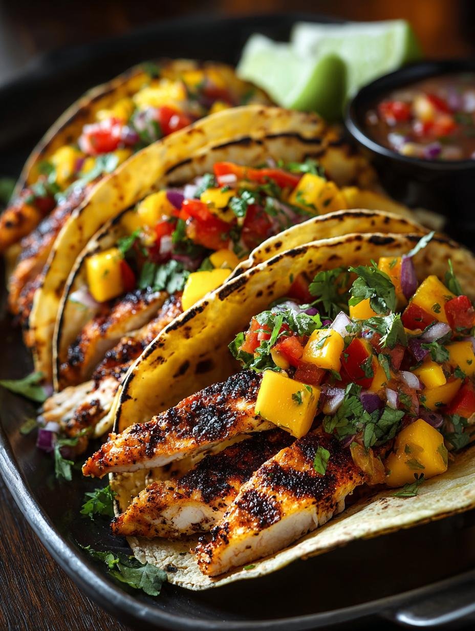 Blackened Chicken Tacos with Mango Salsa: A Spicy Delight - Blackened Chicken Tacos with - additional detail