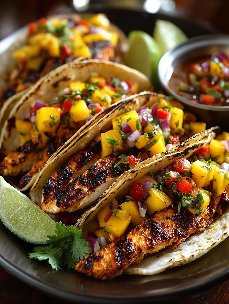 Blackened Chicken Tacos with Mango Salsa: A Spicy Delight