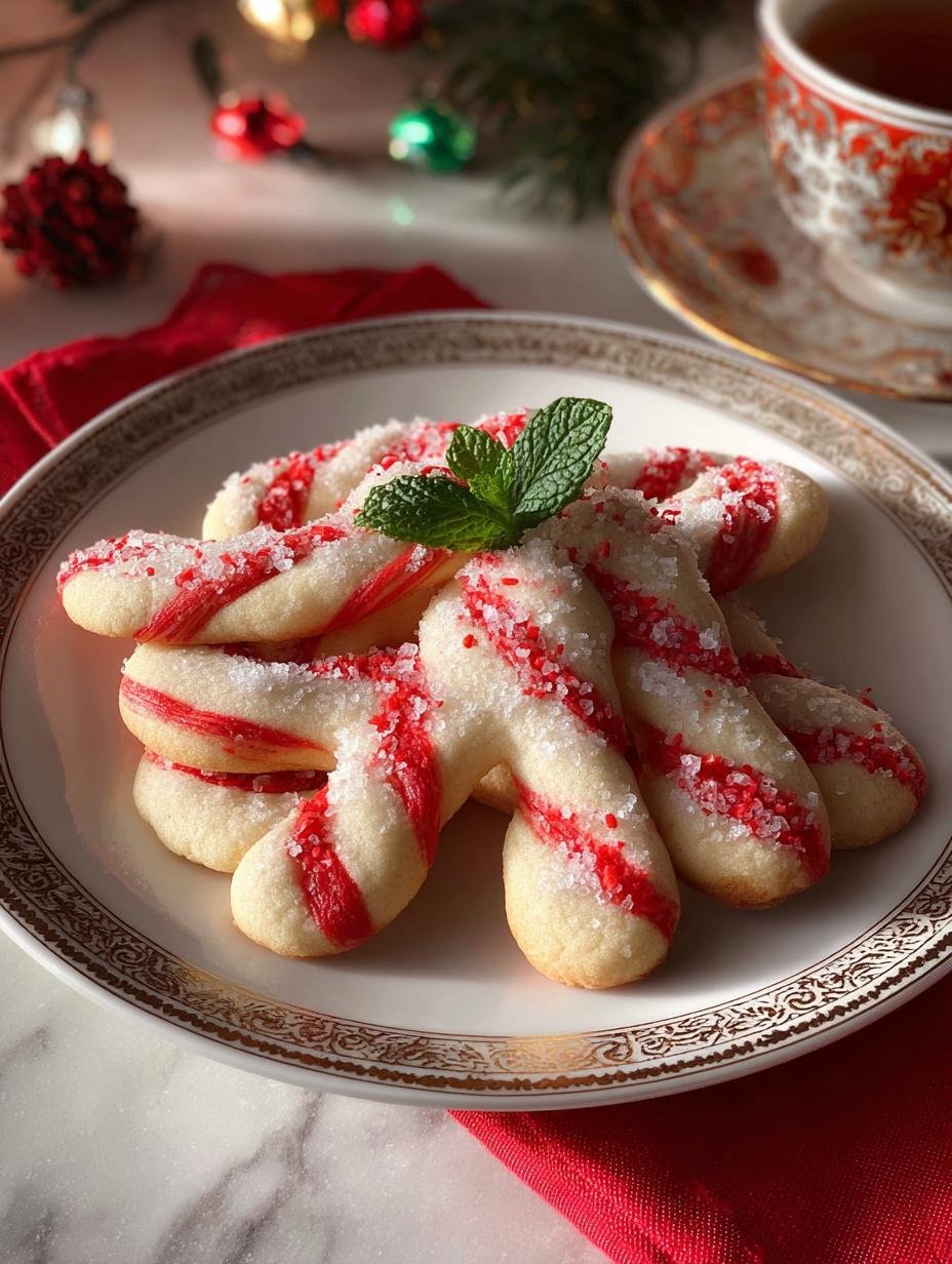 Delicious Candy Cane Cookies for Festive Celebrations - Candy Cane Cookies - main visual representation