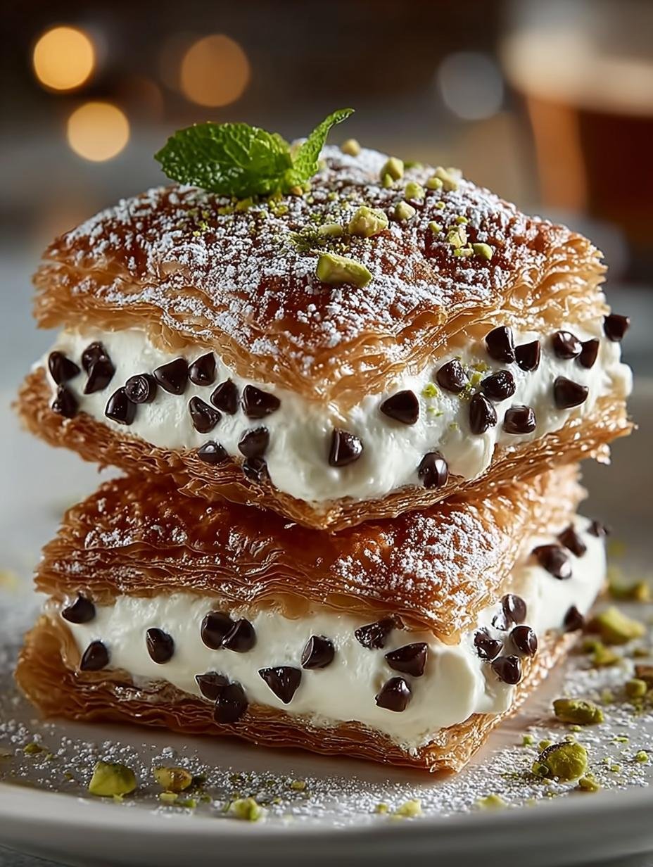 Delicious Cannoli Squares: 12 Layers of Creamy Bliss - Cannoli Squares - main visual representation