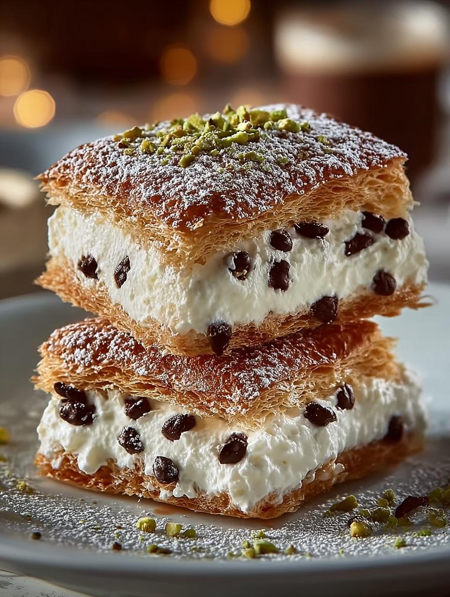 Delicious Cannoli Squares: 12 Layers of Creamy Bliss - Cannoli Squares - additional detail