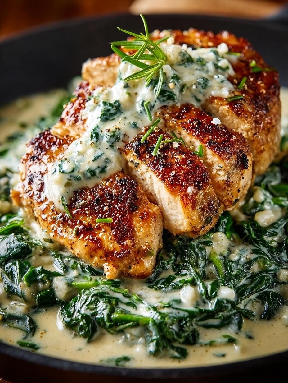 Creamy Spinach Garlic Chicken