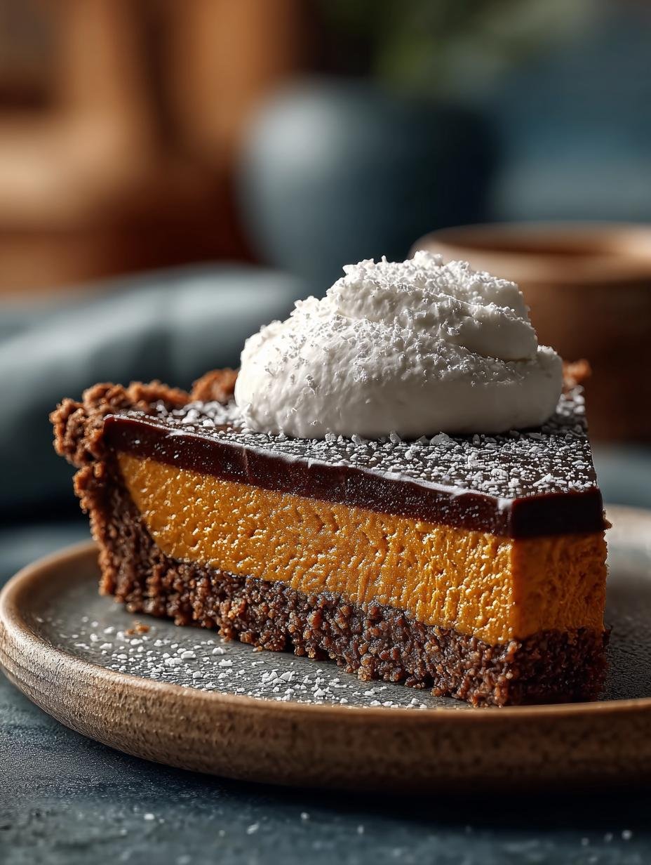 Indulge in a Rich Dark Chocolate Pumpkin Tart