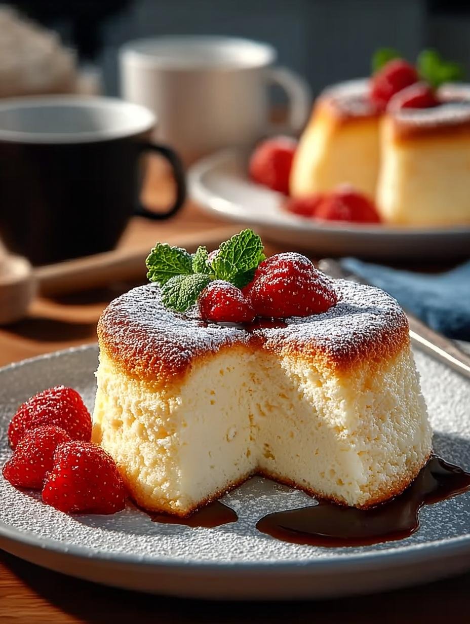 Fluffy Japanese Cotton Cheesecake Cupcakes: 12 Light Treats - Fluffy Japanese Cotton Cheesecake - main visual representation