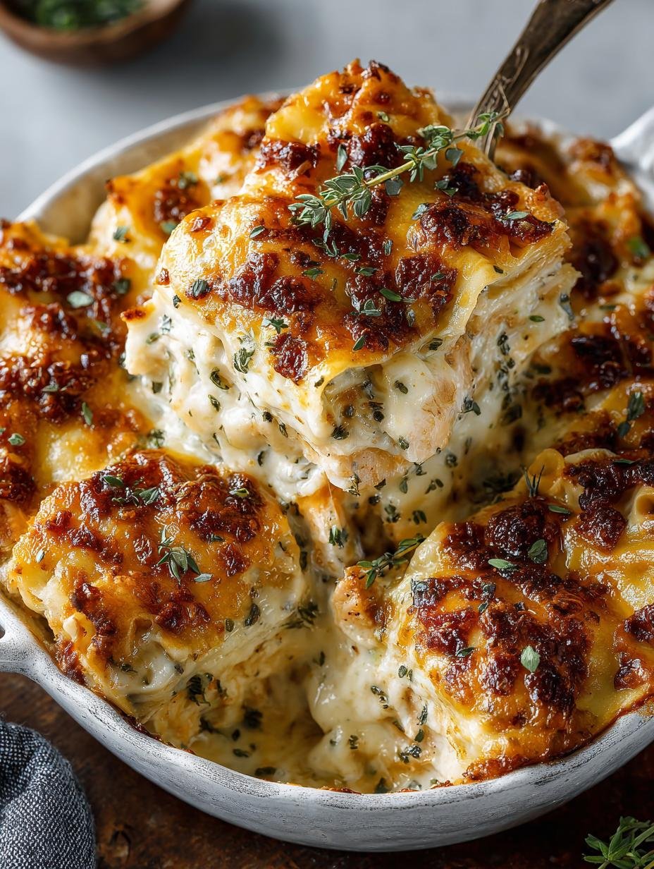 French Onion Chicken Lasagna: A Cozy Comfort Meal - French Onion Chicken Lasagna - main visual representation