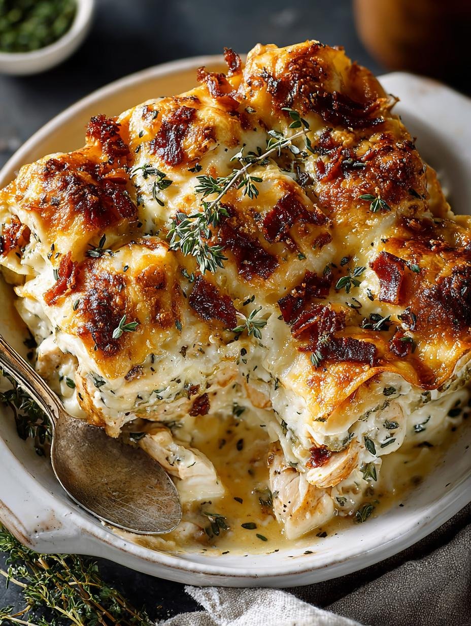 French Onion Chicken Lasagna: A Cozy Comfort Meal