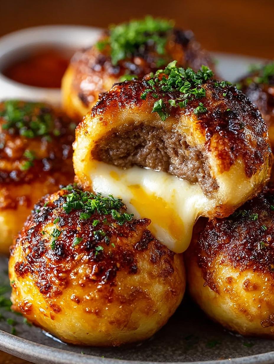 Garlic Parmesan Cheeseburger Bombs: 12 Irresistible Bites - Garlic Parmesan Cheeseburger Bombs - main visual representation