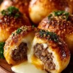 Garlic Parmesan Cheeseburger Bombs