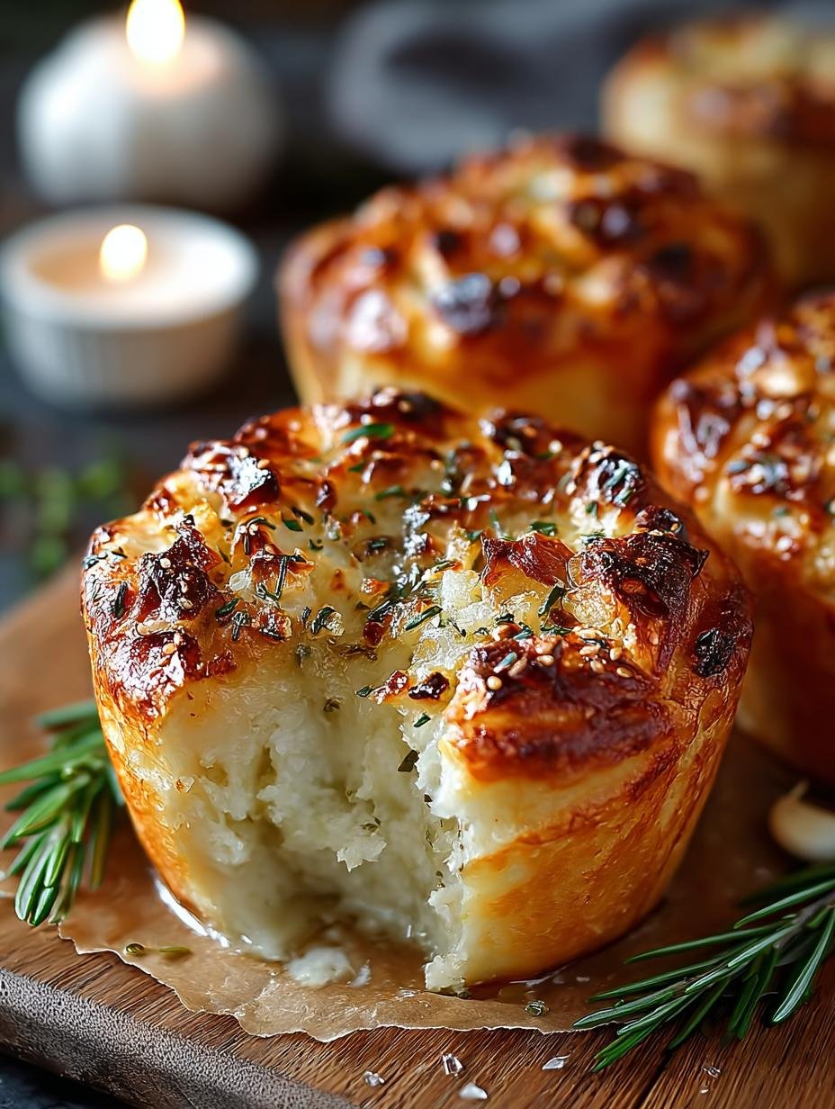 Irresistible Golden Crust Garlic Rosemary Focaccia Muffins - Irresistible Golden Crust Garlic - main visual representation