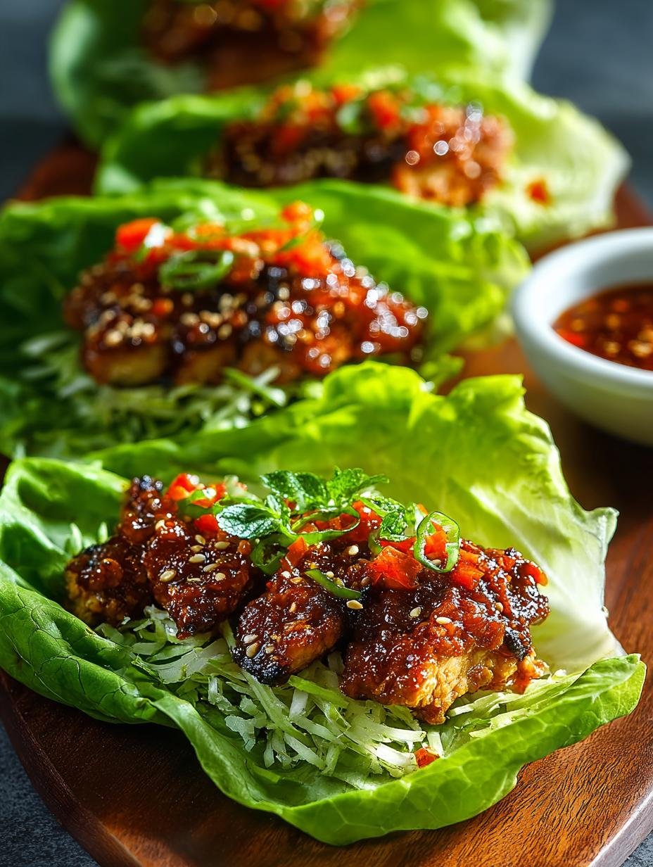 Korean Chicken Lettuce Wraps: 7 Flavorful Reasons to Enjoy - Korean Chicken Lettuce Wraps - additional detail