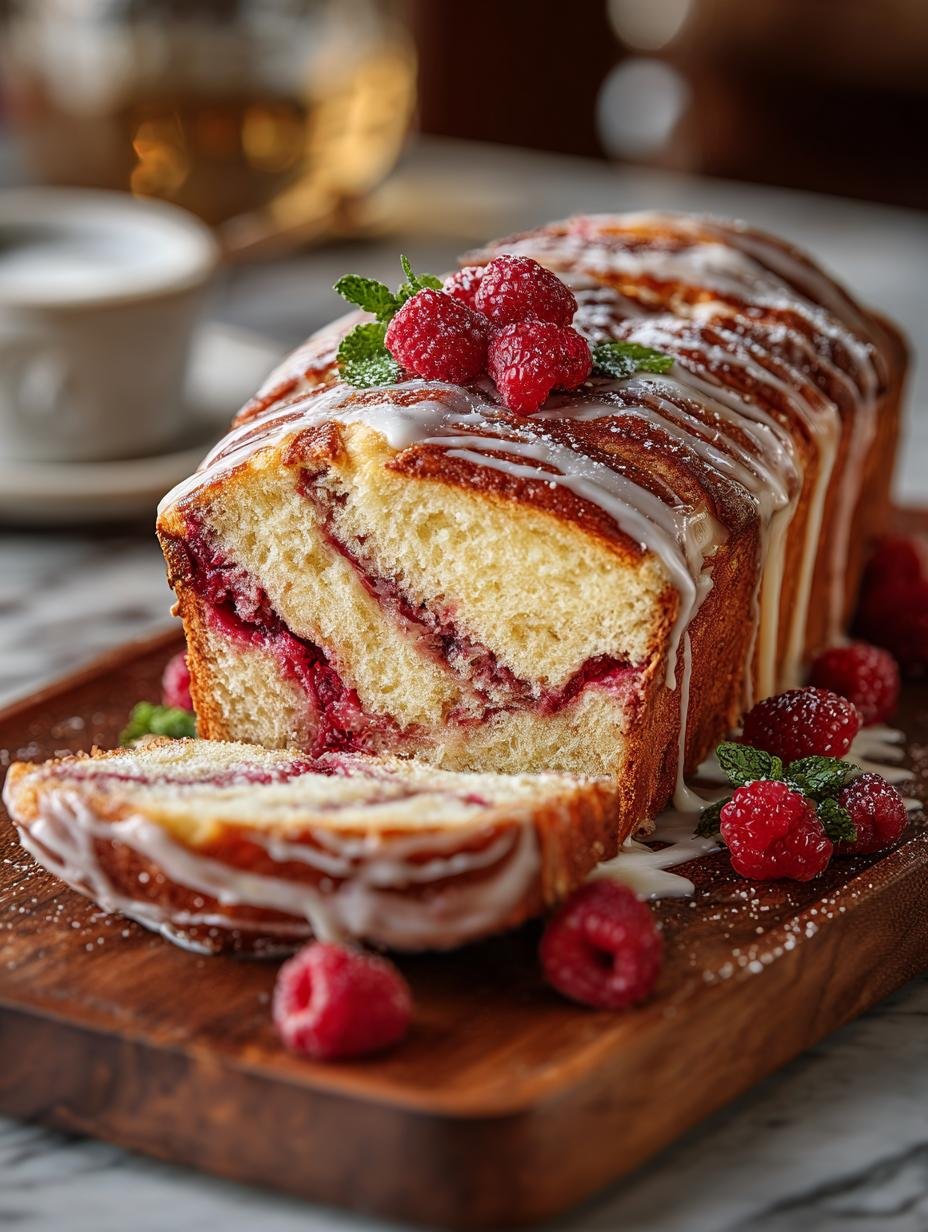 Delicious Raspberry Swirl Brioche Loaf Recipe