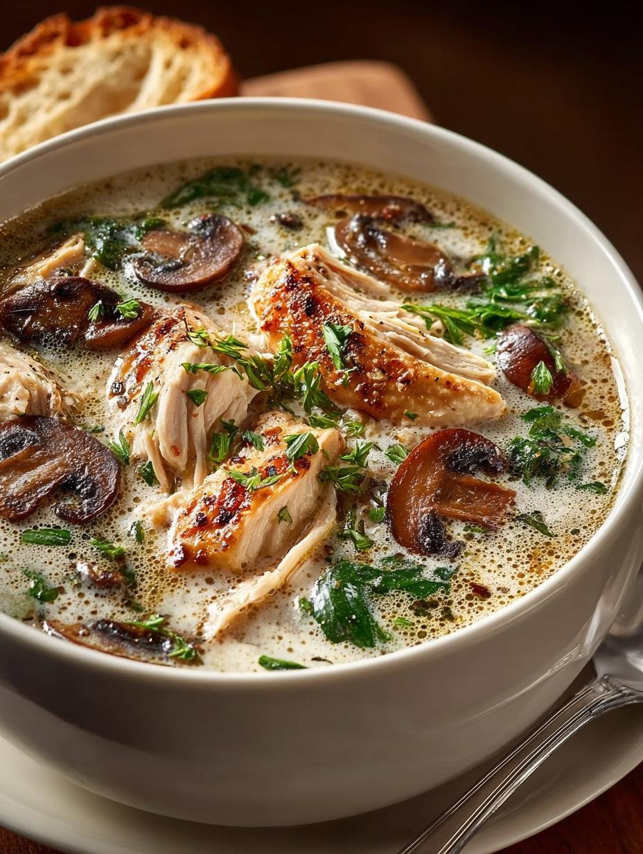 Delicious Rotisserie Chicken Mushroom Soup for Comfort - Rotisserie Chicken Mushroom Soup - additional detail