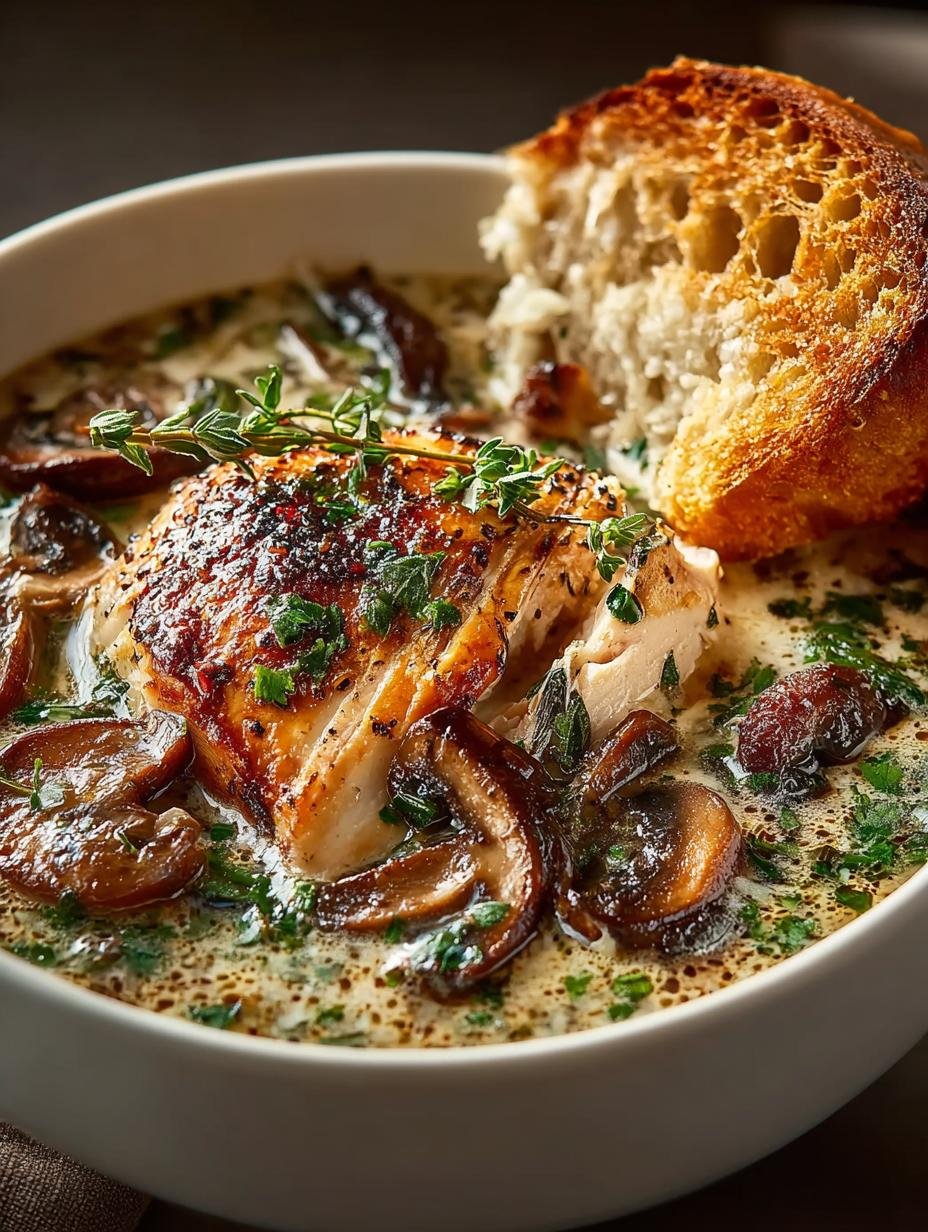Delicious Rotisserie Chicken Mushroom Soup for Comfort