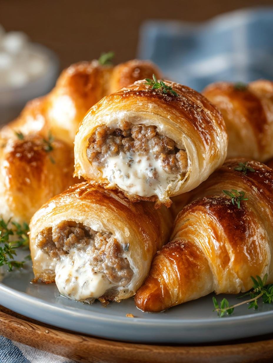 Sausage Cream Cheese Crescent Rolls: 3-Ingredient Delight - Sausage Cream Cheese Crescent - additional detail