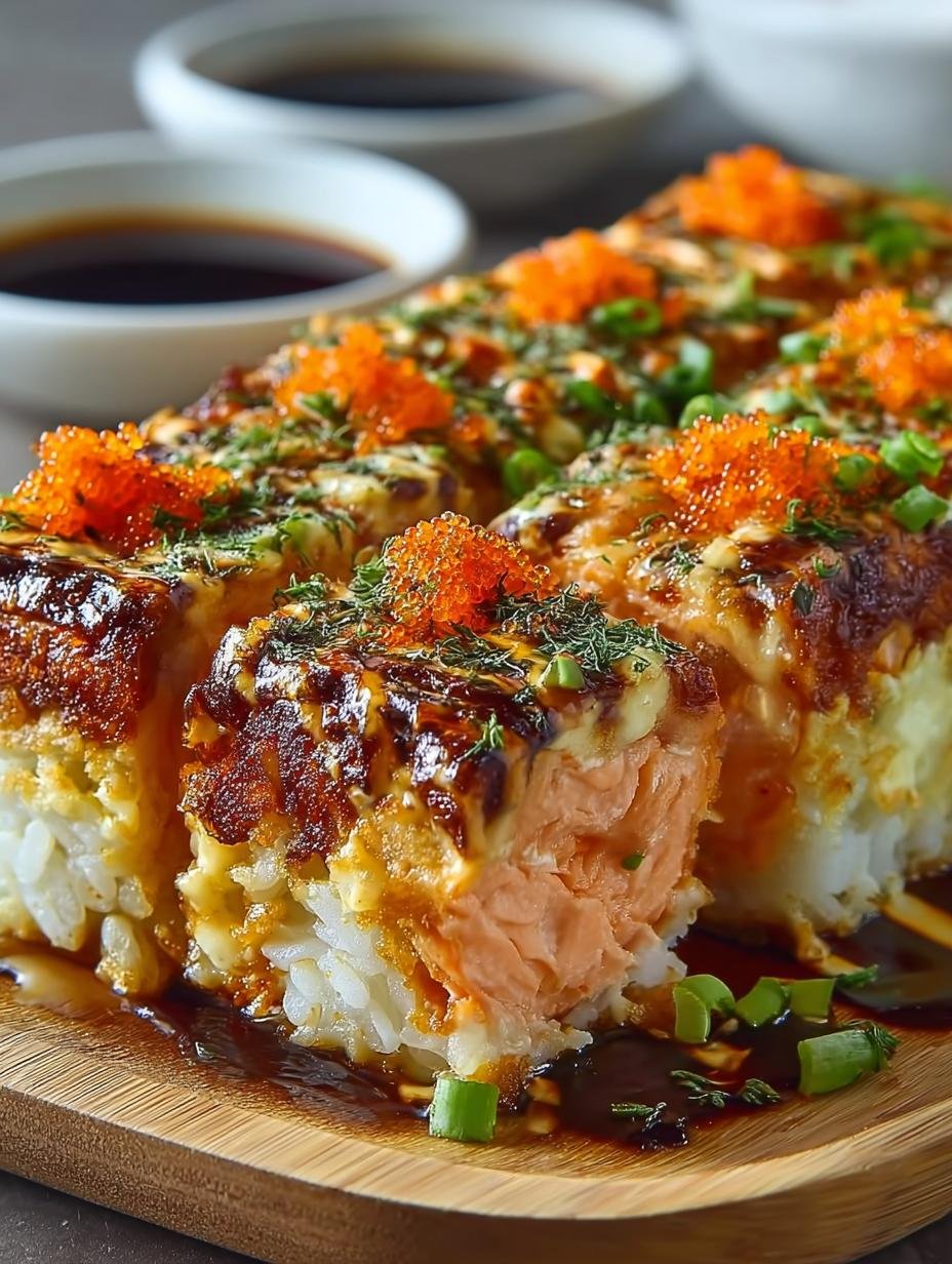 Spicy Salmon Sushi Bake
