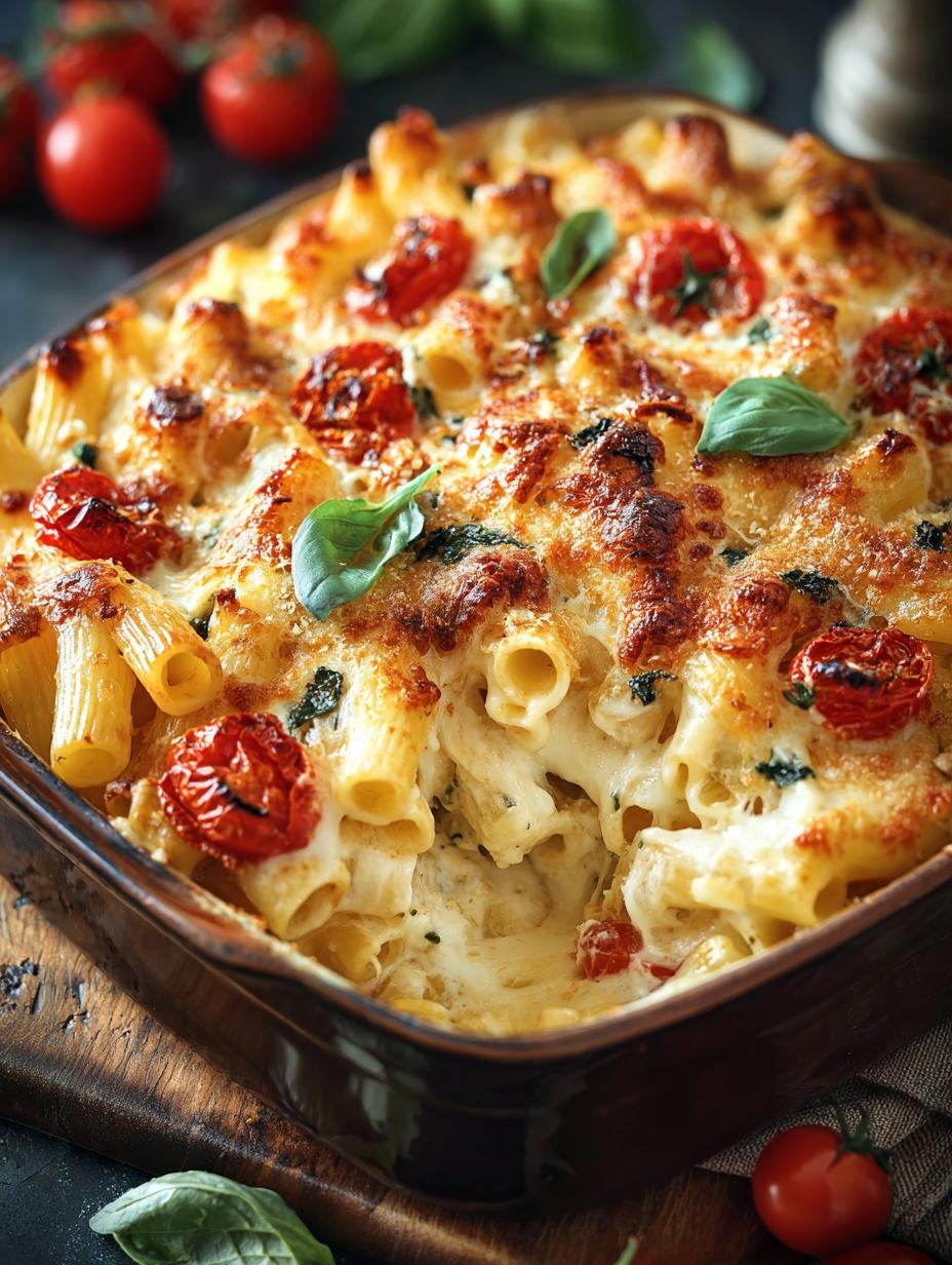 Delicious Three Cheese Baked Rigatoni Recipe for Comfort - Three Cheese Baked Rigatoni - additional detail