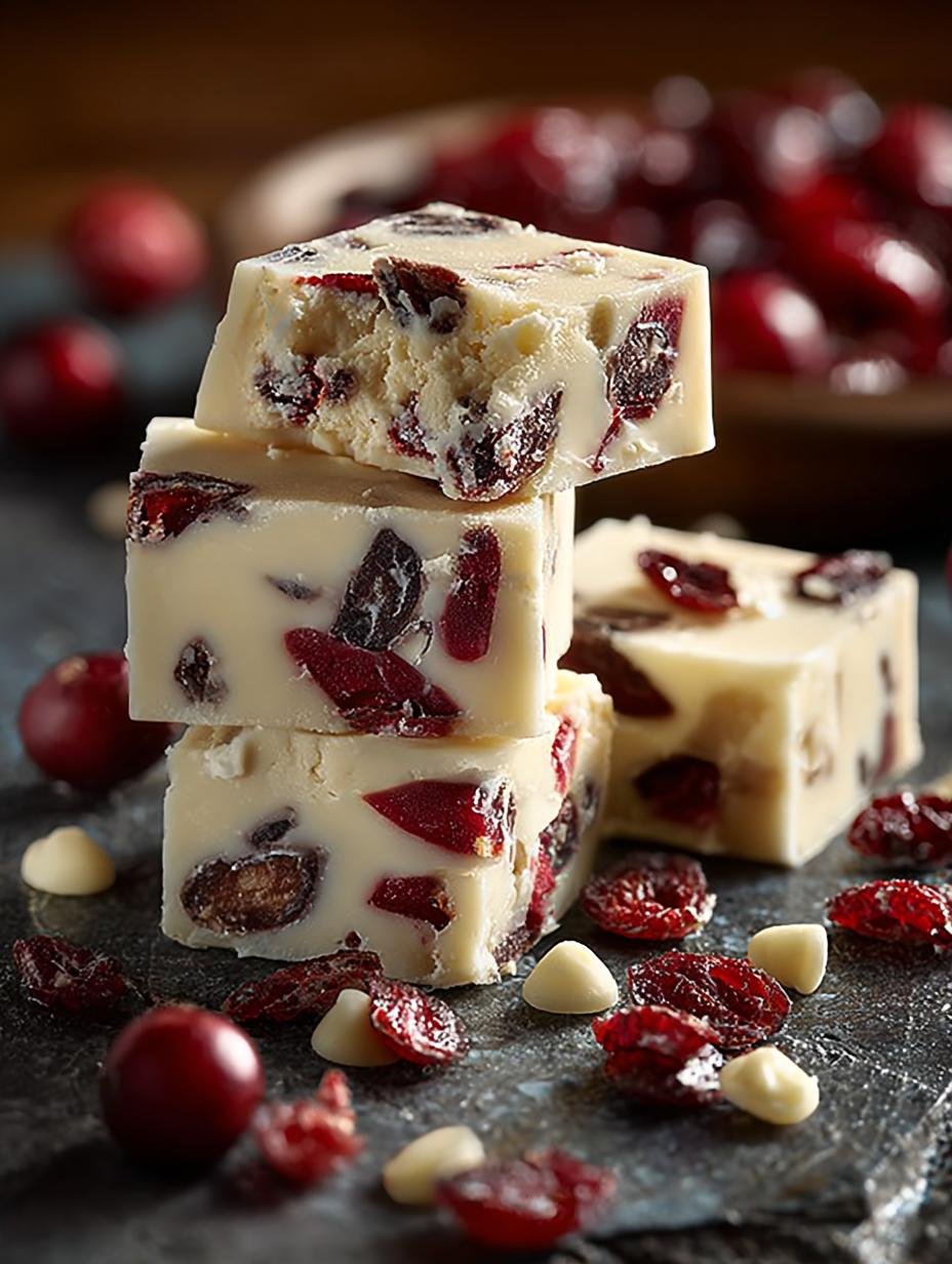 Delicious White Chocolate Cranberry Fudge Recipe to Try - White Chocolate Cranberry Fudge - main visual representation
