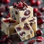 White Chocolate Cranberry Fudge