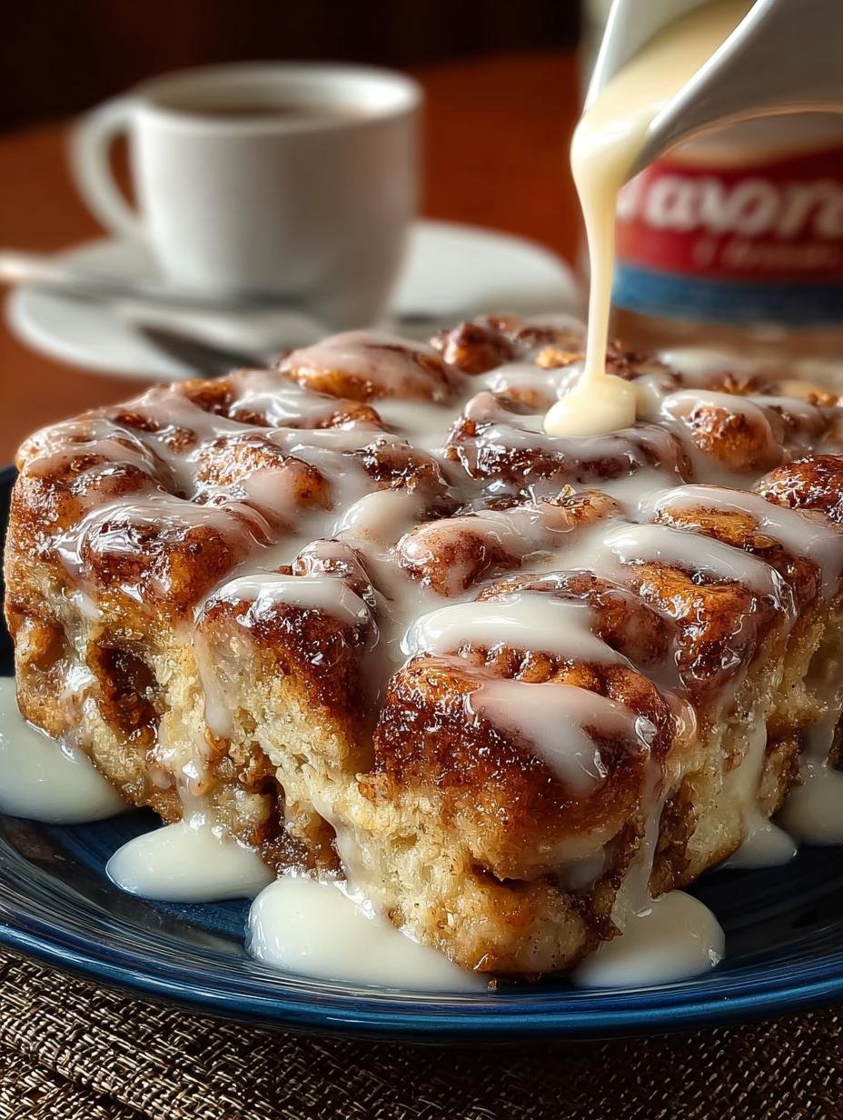 Irresistible Apple Cinnamon Roll Bake fresh from the oven on a cooling rack