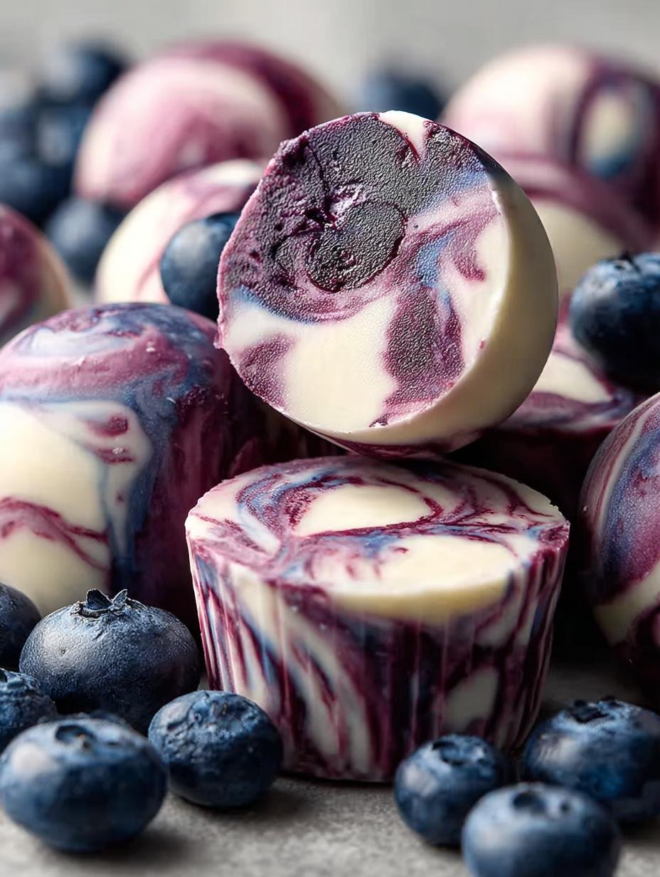 Delicious Blueberry Swirl Yogurt Bites Recipe to Try - Blueberry Swirl Yogurt Bites - main visual representation