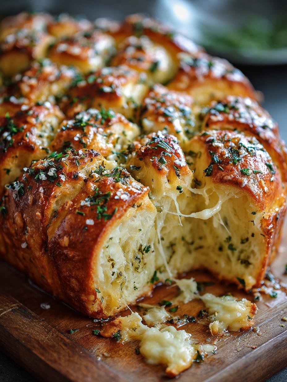 Delicious Cheesy Garlic Pull Apart Bread Recipe - Cheesy Garlic Pull Apart - main visual representation