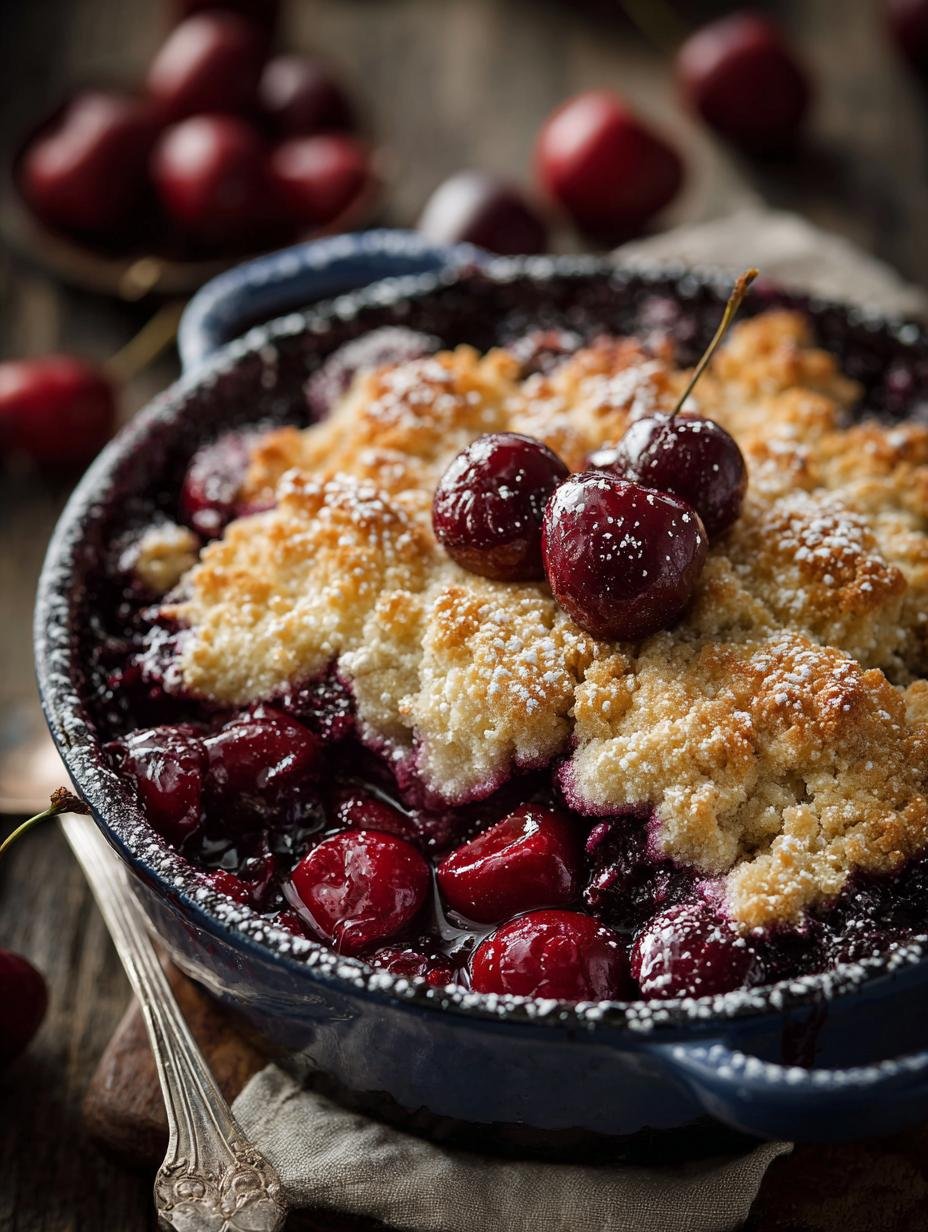 Delicious Cherry Cobbler Recipe: 10 Minutes to Bake - Cherry Cobbler - main visual representation