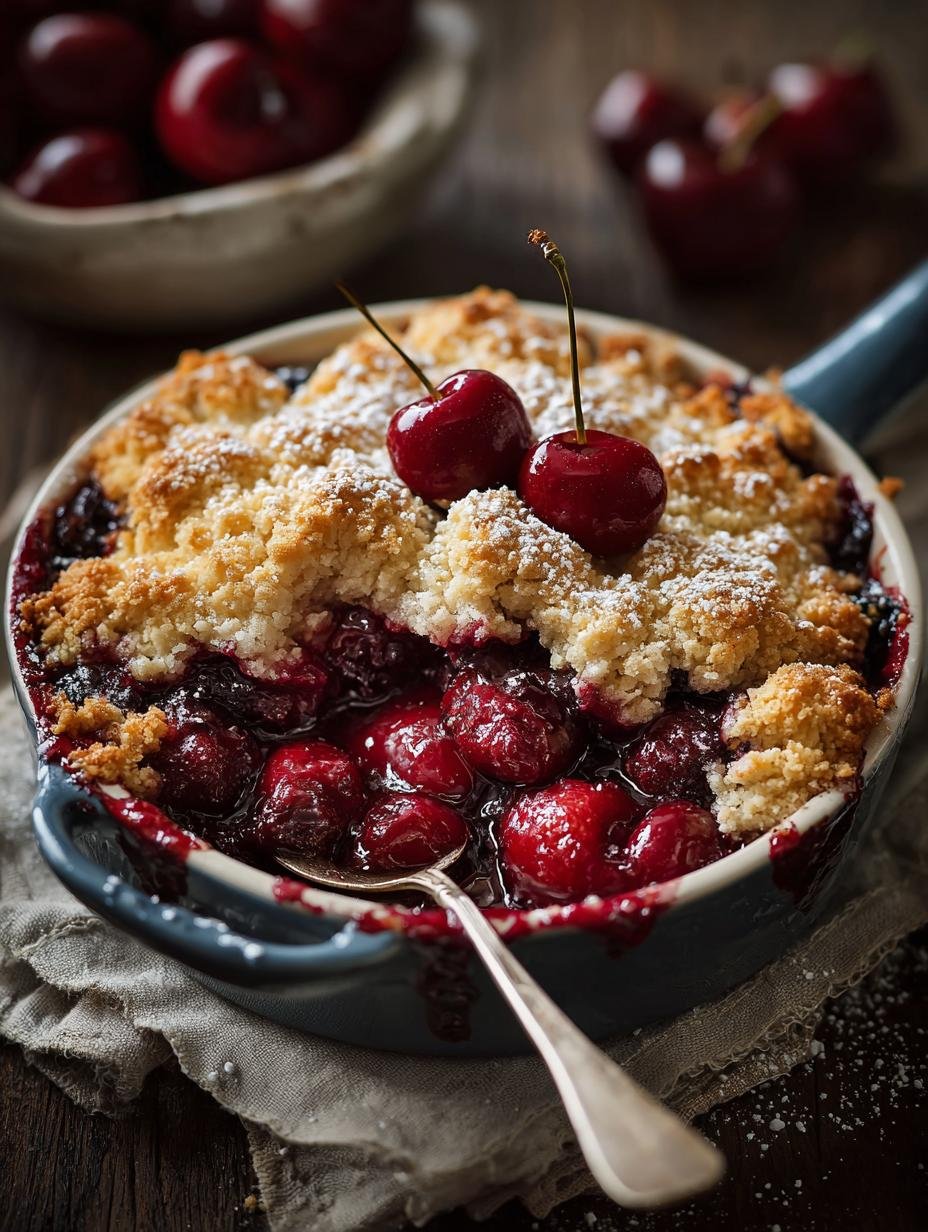 Delicious Cherry Cobbler Recipe: 10 Minutes to Bake - Cherry Cobbler - additional detail