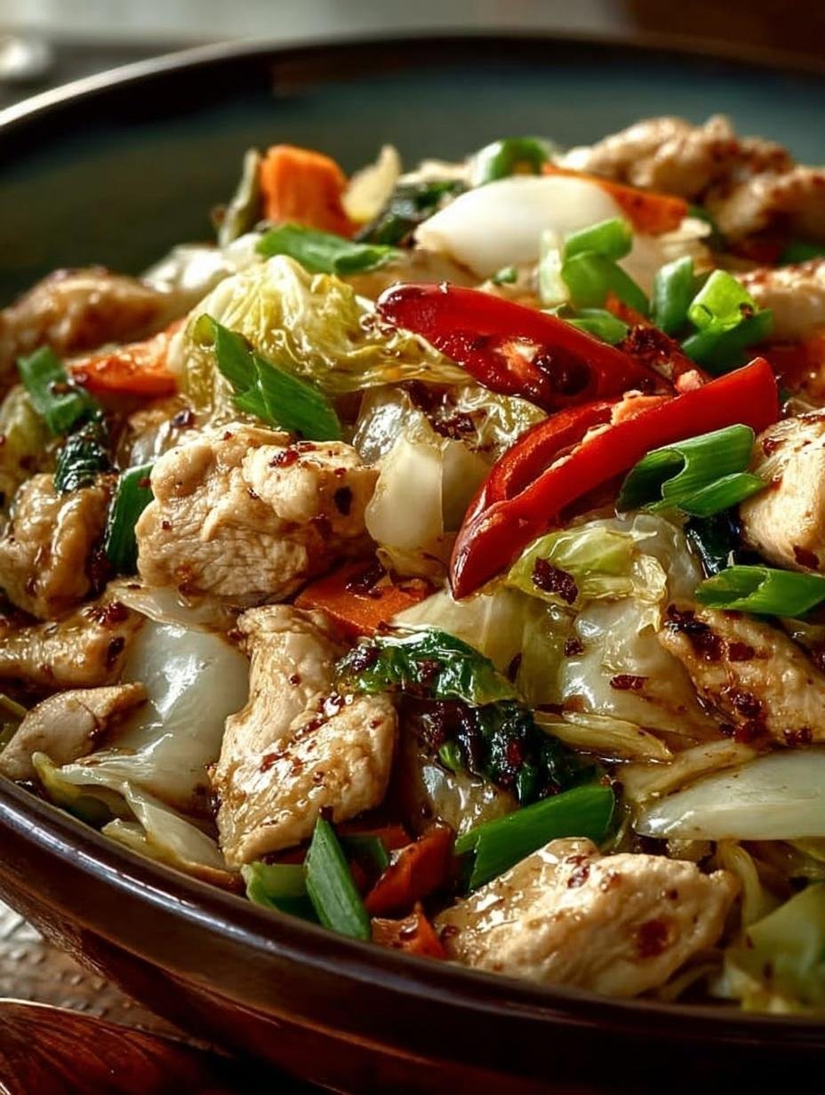 Delicious Chinese Chicken Cabbage Stir-Fry in 30 Minutes - Chinese Chicken Cabbage Stir - main visual representation