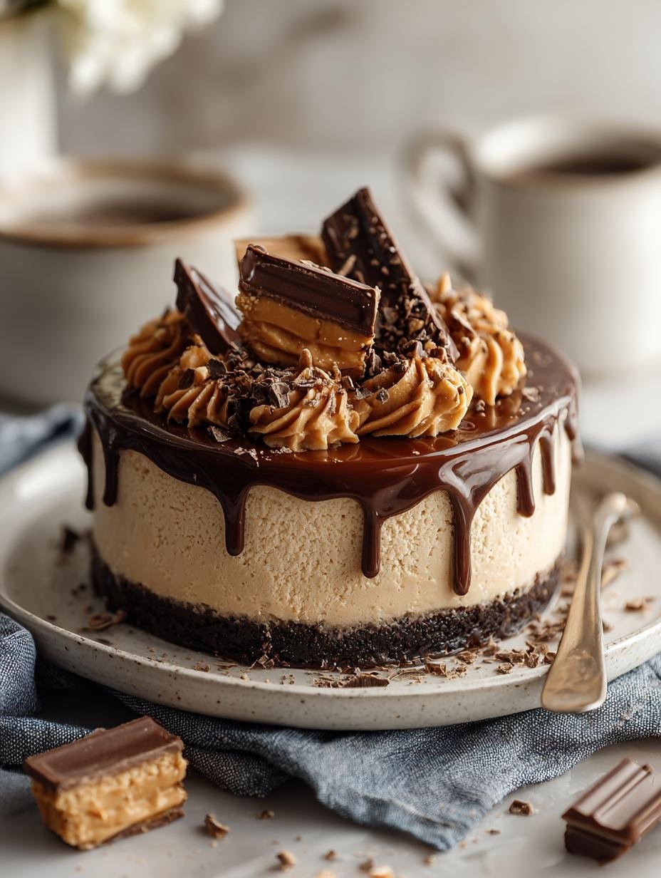 Chocolate Peanut Butter Cheesecake: 12 Heavenly Layers - Chocolate Peanut Butter Cheesecake - main visual representation