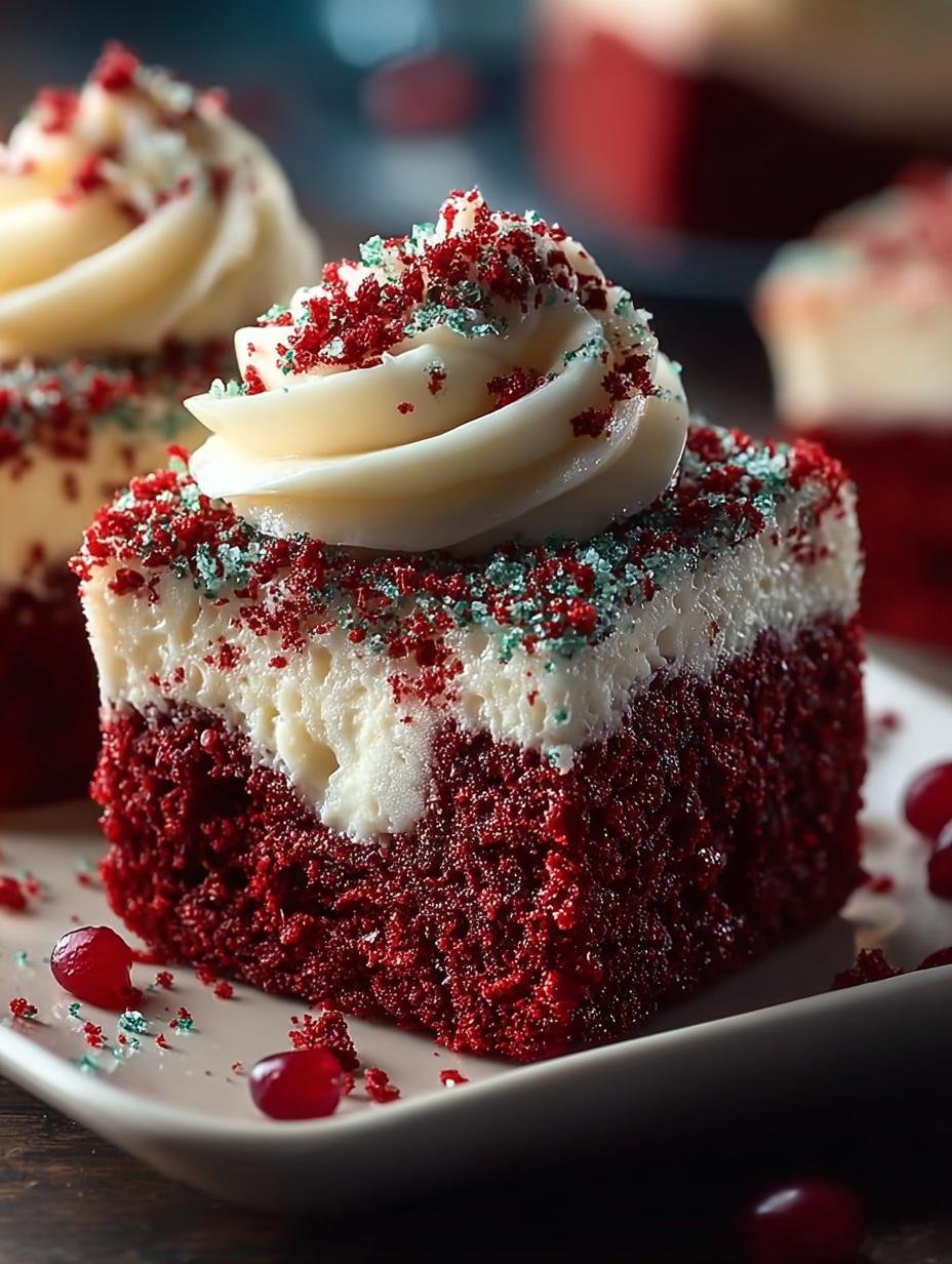 Christmas Red Velvet Poke Cake: 7 Reasons to Love It - Christmas Red Velvet Poke - additional detail