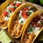 Creamy Crockpot Chicken Tacos