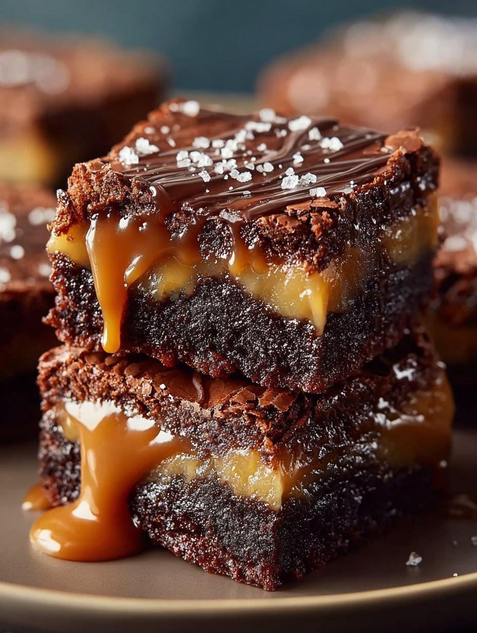 Decadent Caramel Swirl Brownies