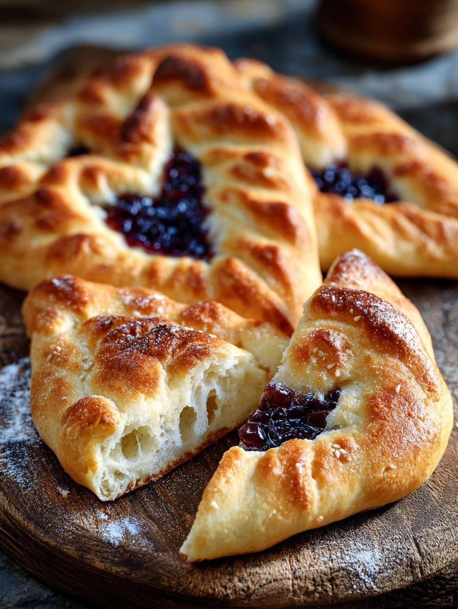 Irresistible Ekmak Syrian Bread with Blackberry Filling - Ekmak Syrian Bread - main visual representation
