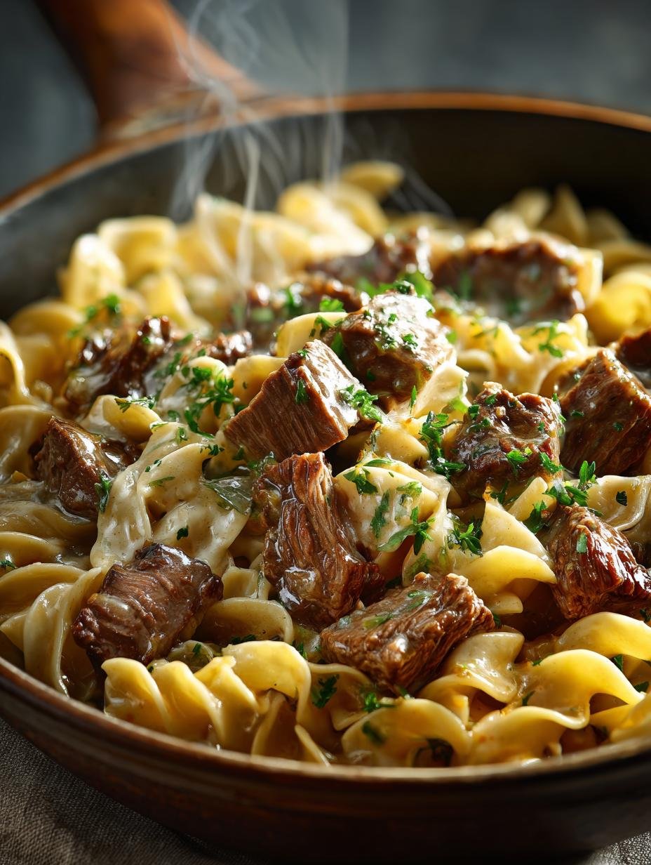 Delicious French Onion Beef Noodles in 35 Minutes - French Onion Beef Noodles - additional detail