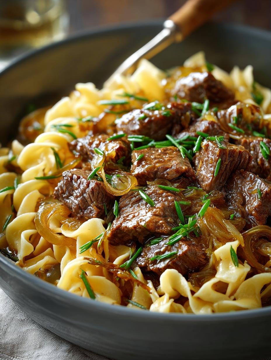 French Onion Beef Noodles