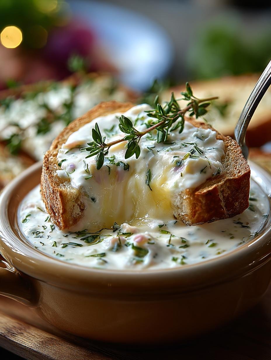 Garlic Herb Triple Cream: 5 Irresistible Fondue Ideas - Garlic Herb Triple Cream - main visual representation
